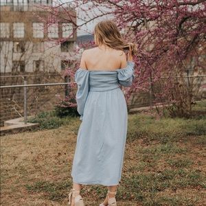 Long Sleeve Midi Smock Dress